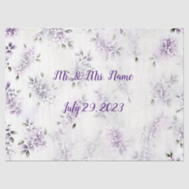 Lavendel & wit bruiloft weefsel papier