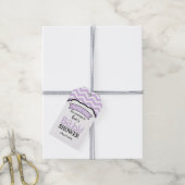 Lavendel Wit Chevron Baby shower Dank Labels Cadeaulabel (Met Touw)