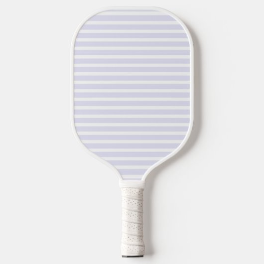 Lavendel Wit Eenvoudig Horizontaal Gestreept Pickleball Paddle (Voorkant)