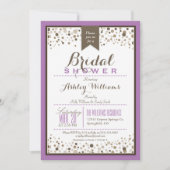 Lavendel, wit en taupe Modern Vrijgezellenfeest Kaart (Voorkant)