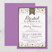 Lavendel, wit en taupe Modern Vrijgezellenfeest Kaart (Voorkant / Achterkant)