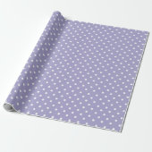 Lavendel | Wit Polka Dot inpakpapier (Uitgerold)