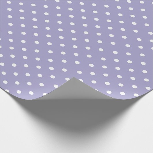Lavendel | Wit Polka Dot inpakpapier (Hoek)