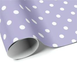 Lavendel | Wit Polka Dot inpakpapier