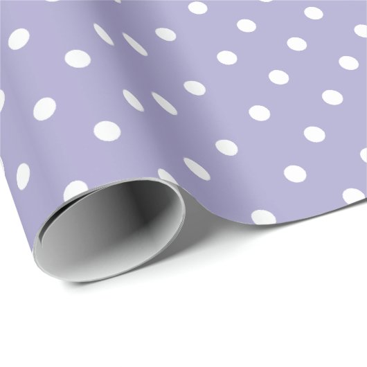Lavendel | Wit Polka Dot inpakpapier (Rol Hoek)