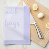 Lavendel - Wit Theedoek (Quarter Fold)