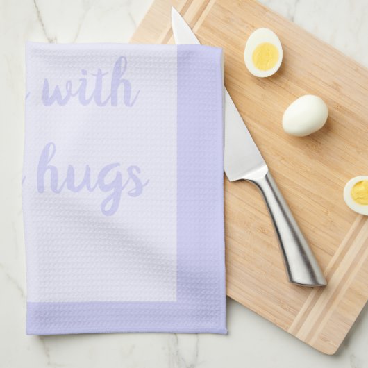 Lavendel - Wit Theedoek (Quarter Fold)