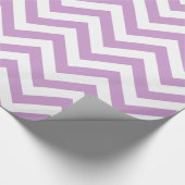 Lavendel Wit XL Chevron ZigZag Patroon Cadeaupapier (Hoek)