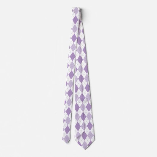 Lavendel & Witte Argyle stropdas (Achterkant)