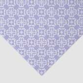 Lavendel & Witte Bloem Lattice Patroon Tissuepapier (Detail)