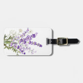 Lavendel witte bloemen bagagelabel (Voorkant horizontaal)