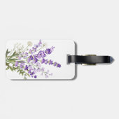 Lavendel witte bloemen bagagelabel (Achterkant horizontaal)