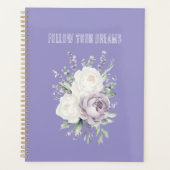 Lavendel Witte Bloemen Dromen Planner (Voorkant)