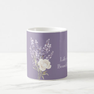 Lavendel Witte Bloemen Koffiemok