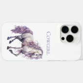 Lavendel Witte Bloemen Paard Cowgirl Case-Mate iPhone Case (Achterkant (horizontaal))