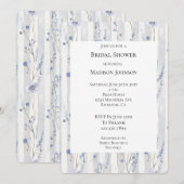 Lavendel Witte Bloemen Strepen Vrijgezellenfeest Kaart (Voorkant / Achterkant)