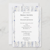 Lavendel Witte Bloemen Strepen Vrijgezellenfeest Kaart (Voorkant)