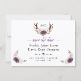 Lavendel Witte Blush Bloemige Geweien Bruiloft Save The Date