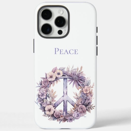 Lavendel Witte Boho Bloemen Vredesteken Case-Mate iPhone Case (Achterkant)