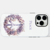 Lavendel Witte Boho Bloemen Vredesteken Case-Mate iPhone Case (Achterkant (horizontaal))