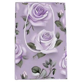 Lavendel & witte bruiloft geschenkzak medium cadeauzakje