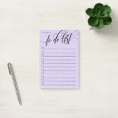 Lavendel witte Confetti kalligrafie te doen lijst Post-it® Notes (Kantoor)