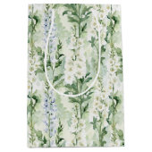 Lavendel Witte Delphinium Bloemen Bruidsdouche Medium Cadeauzakje (Voorkant)
