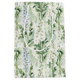Lavendel Witte Delphinium Bloemen Bruidsdouche Medium Cadeauzakje