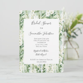 Lavendel Witte Delphinium Bloemen Bruiloftsdouche Kaart
