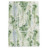 Lavendel Witte Delseminium Bloemen Bruidsdouche Medium Cadeauzakje (Achterkant)