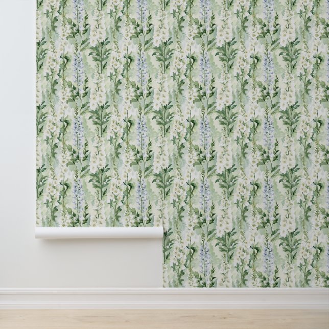 Lavendel Witte Dovenetel Bloemen   Behang (Applicatie)