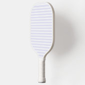 Lavendel Witte Eenvoudige Horizontale Strepen Pickleball Paddle (Links)