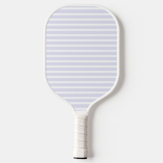 Lavendel Witte Eenvoudige Horizontale Strepen Pickleball Paddle (Achterkant)