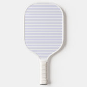 Lavendel Witte Eenvoudige Horizontale Strepen Pickleball Paddle (Voorkant)