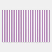 Lavendel Witte Eenvoudige Strepen Patroon Geometri Inpakpapier Vel (Voorkant)