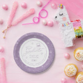 Lavendel Witte Hand Getrokken Afstudeerder Partij Papieren Bordje (Feest)