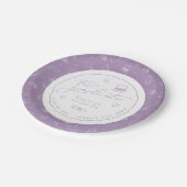 Lavendel Witte Hand Getrokken Afstudeerder Partij Papieren Bordje (Gekanteld)