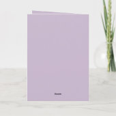 Lavendel Witte Hart Franje Kaart (Achterkant)