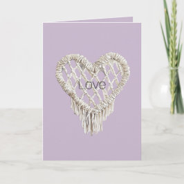 Lavendel Witte Hart Franje Kaart