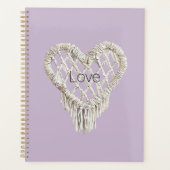 Lavendel Witte Hart Franje Planner (Voorkant)