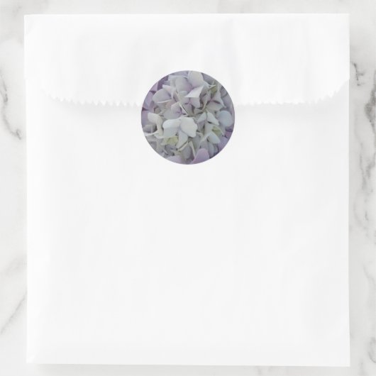 Lavendel/Witte Hydrangea Sticker (Tas)