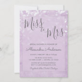 Lavendel & Witte Miss naar Mrs Vrijgezellenfeest Kaart (Voorkant)