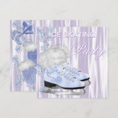 Lavendel Witte Sneeuwvlokken Schaatsen Schaatsen P Kaart (Voorkant / Achterkant)