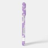 Lavendel & Witte Sparkle Lights w / Naam Case-Mate iPhone Case (Achterkant / Rechts)