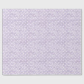 Lavendel Witte Stippen Verjaardag Cadeaupapier (Vlak)