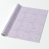 Lavendel Witte Stippen Verjaardag Cadeaupapier (Uitgerold)