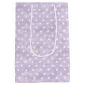 Lavendel Witte Stippen Verjaardag Medium Cadeauzakje (Achterkant)