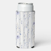  Lavendel Witte Strepen Floral Vrijgezellenfeest Seltzer Blikjeskoeler (Seltzer Achterkant)