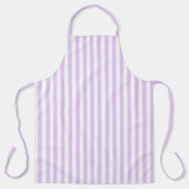 lavendel & witte strepen gestreept schort (Voorkant)