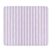  lavendel & witte strepen gestreept snijplank (Voorkant)